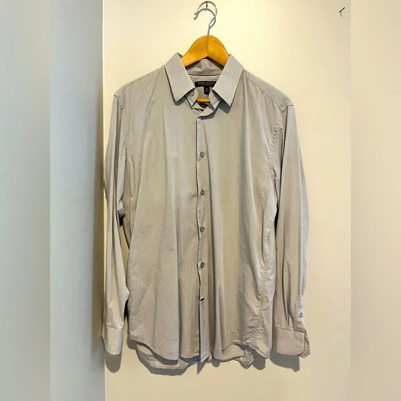 slim fit dress slacks Non-Iron Cotton Gingham Dress Shirt With Contrast Trim main image 1